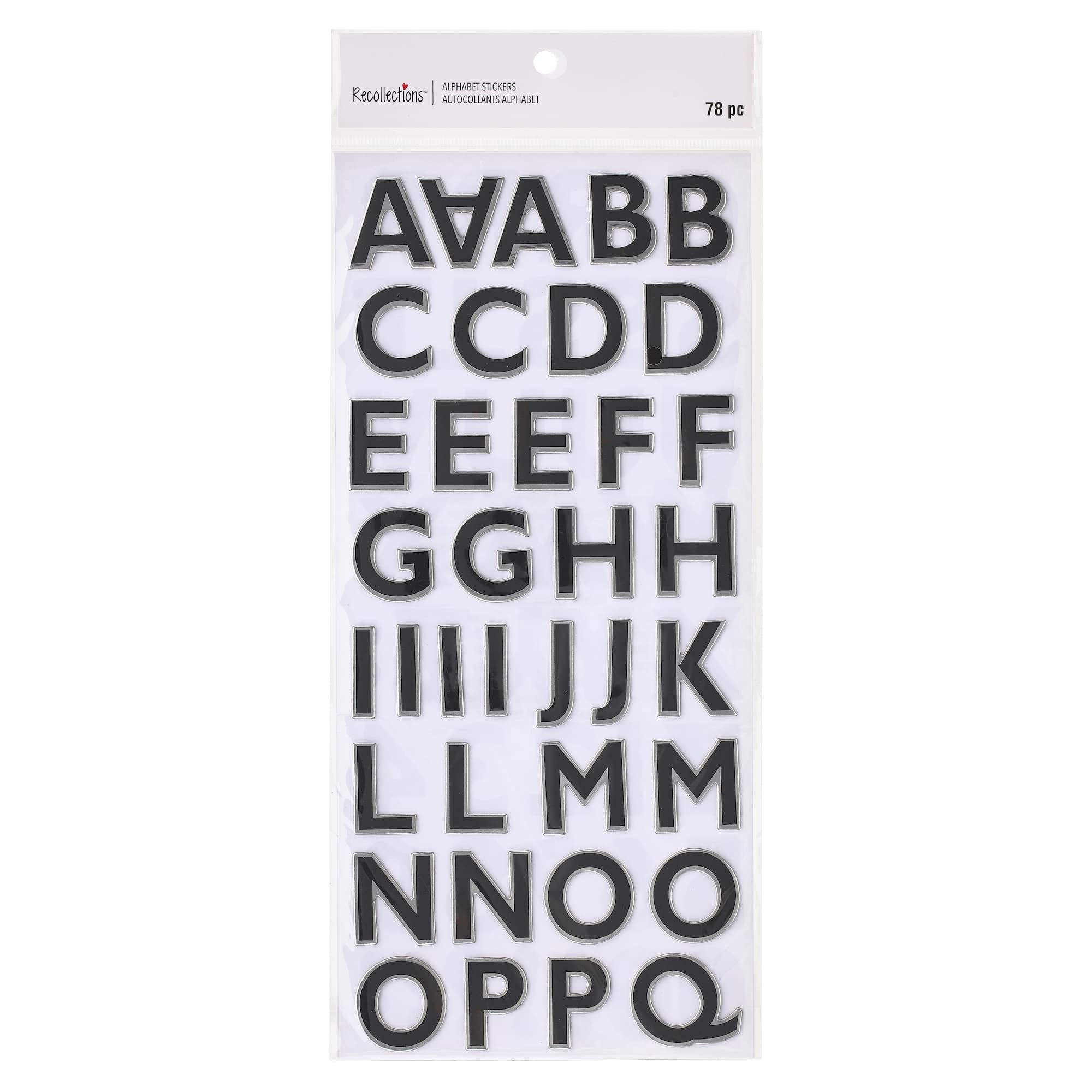 Black Foil Outline Alphabet Stickers by Recollections™